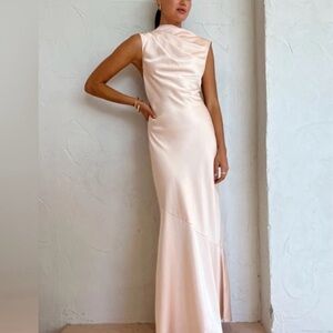 Chic Backless Light Pink Dress
